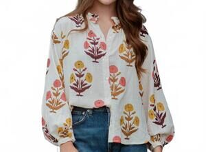 NEW PINK CHICKEN josephine top in harvest dandelion